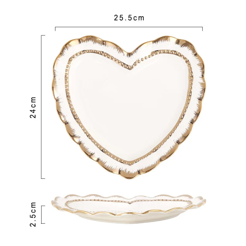 El servicio de mesa de cerámica del vajilla del hotel plateado oro blanco europeo fija el oro de lujo de la porcelana