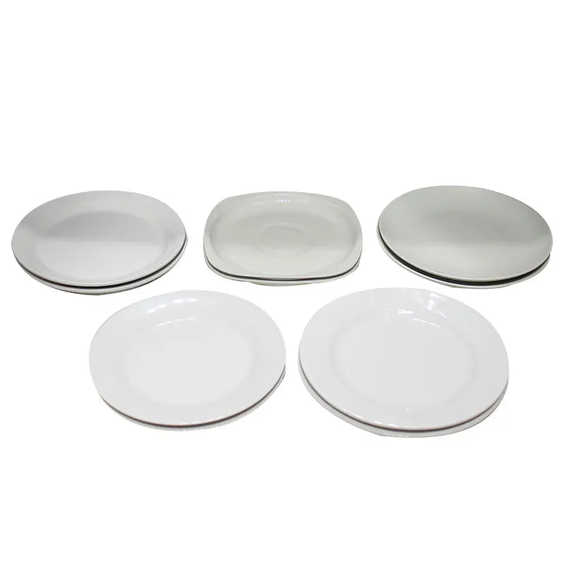 High white porcelain dinner plates round flat plates and dishes ceramic plates for restaurants and bars