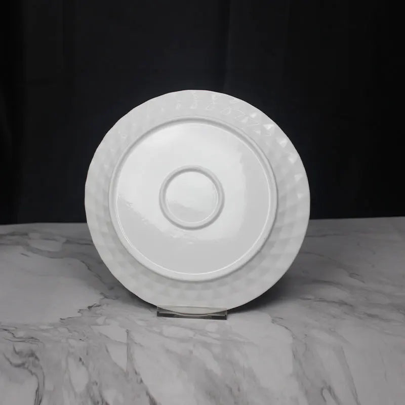 Wholesale Ceramic Serving Dish Plate Cheap Bulk Flat White Porcelain Dinner Plates For Wedding Customized Plates