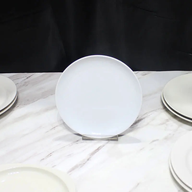 High white porcelain dinner plates round flat plates and dishes ceramic plates for restaurants and bars