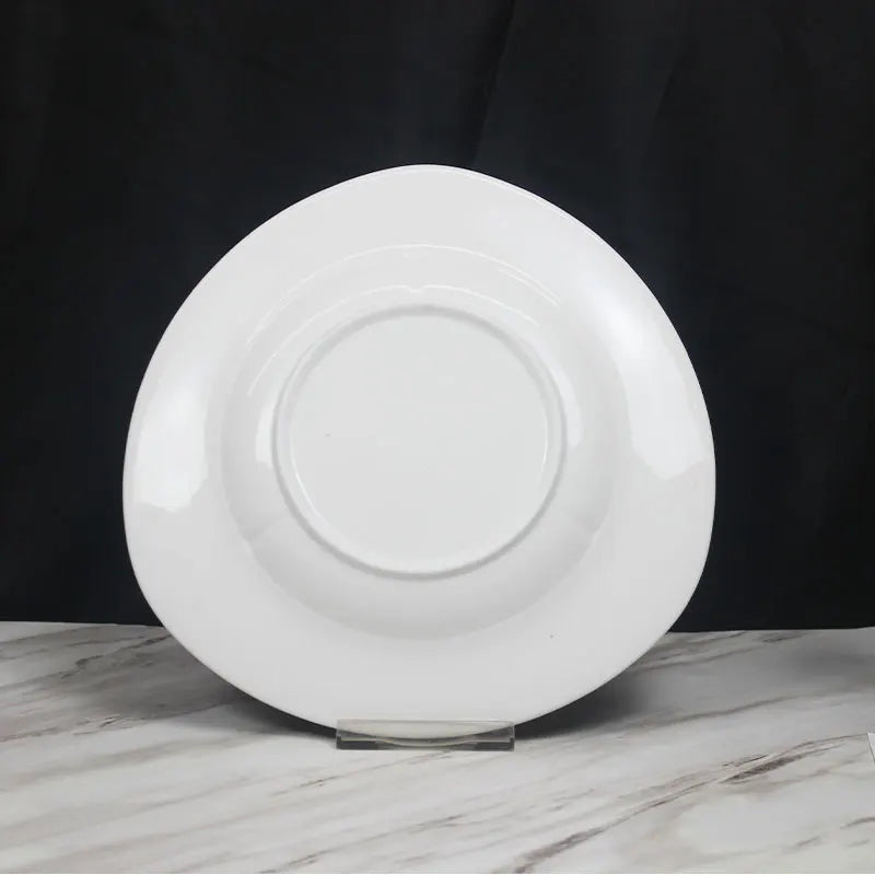 main course white ceramic plate for kitchen wholesale plate ceramic white dishes white round ceramic plate