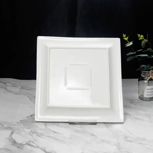 Dinner Table Set Modern High End Restaurant Dinner big small white porcelain square plates