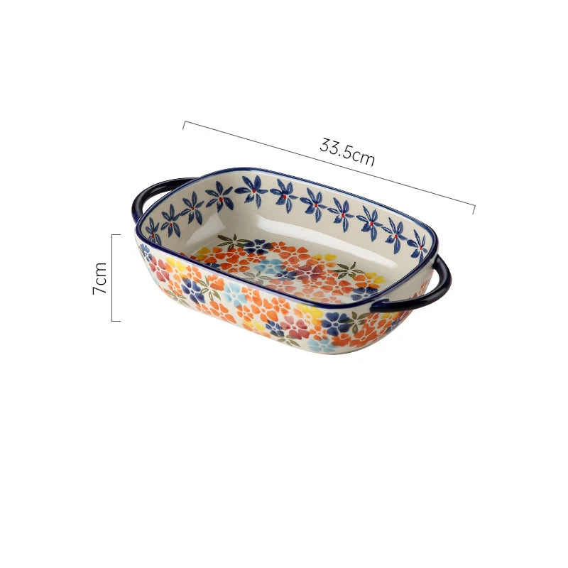 Poland Bohemian dishes and tableware set, household baking tray, assorted dishes dinnerware set