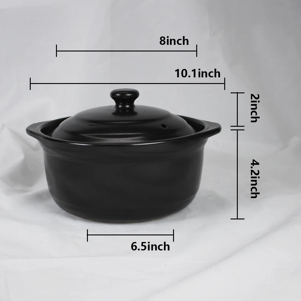 Manufacturer Wholesales Round Shape Black Stone Bowl Korean Style Cooking Ware For Home And Dining Hall Use