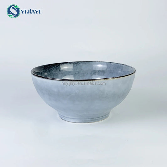 JIUWANG wholesale custom ceramic  Glazed Stoneware Ceramic Dinnerware soup bowl dinner sets soup bowl and saucer porcelain