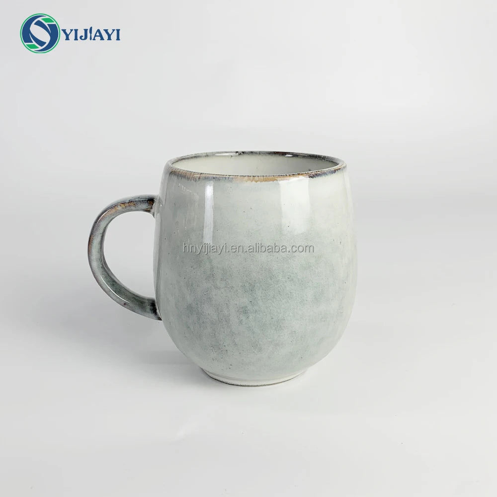 custom ceramic mug cup 12 18 24 piece  Stone Color Glazed Stoneware Ceramic Dinnerware soup bowl dinner sets