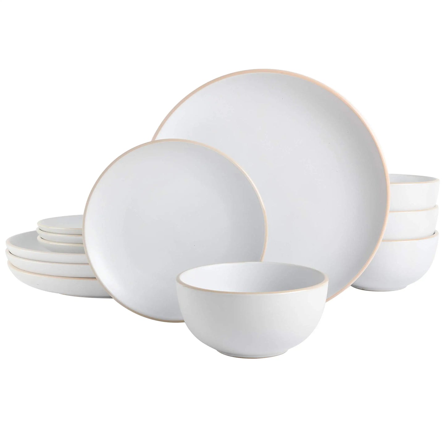 16 / 24 pcs dinner set pakistan Matte Gray Color Tableware Dinnerware Set Service For 4 or 6