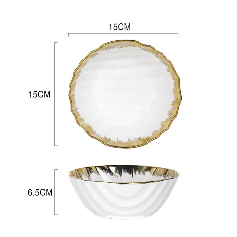 European white gold plated hotel ceramic tableware dinnerware sets luxury porcelain gold