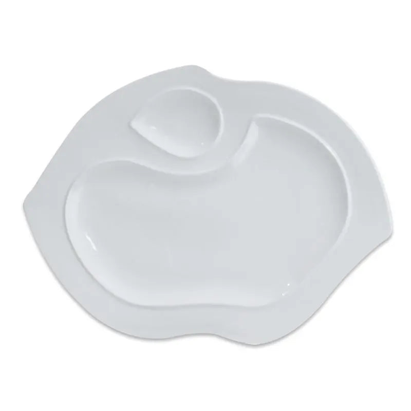 Custom Logo Full Range Size White Round Porcelain Ceramic Dinner Dessert Side Plate 6/8/10/12 Inches For Hoetl And Restaurant