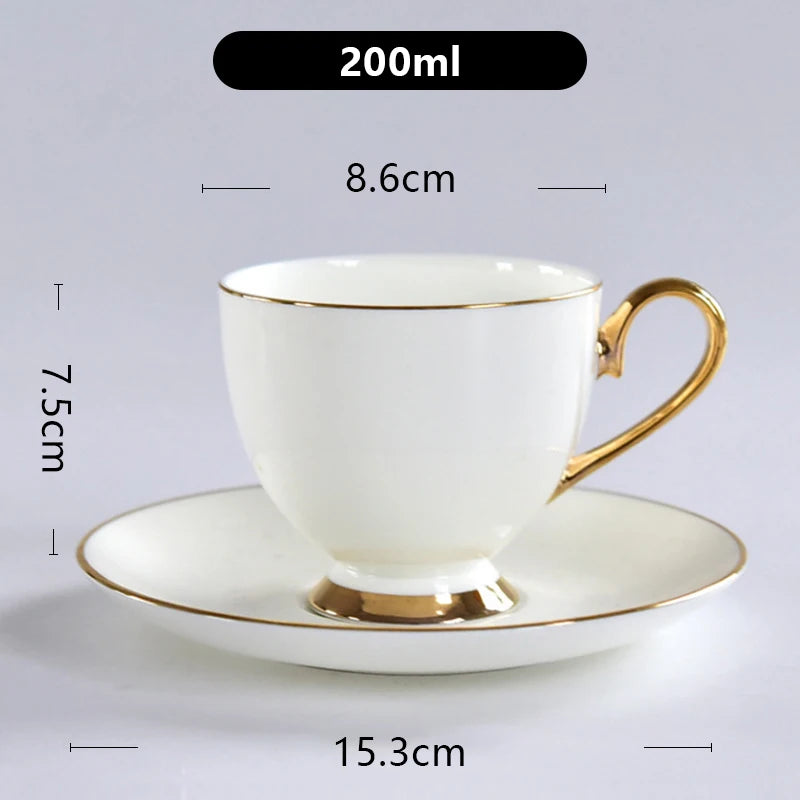 300ml Hand Painted High-grade Coffee Cup Saucer Set European-style Marble Phnom Penh Ceramic Afternoon Tea Cup