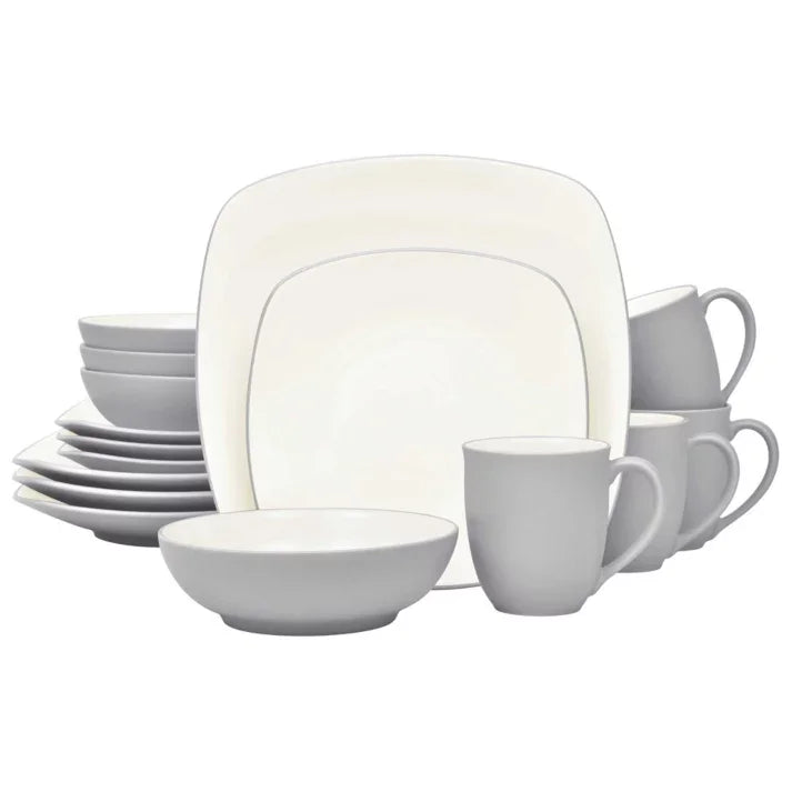 complete tableware set 12 18 24 piece  Stone Color Glazed Stoneware Ceramic Dinnerware soup bowl dinner sets