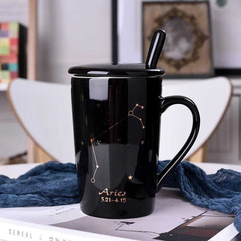 China Exquisite Wholesale Supplier Personalized Customization Logo Modern Gift Ceramic Coffee Mug Cup With Spoon