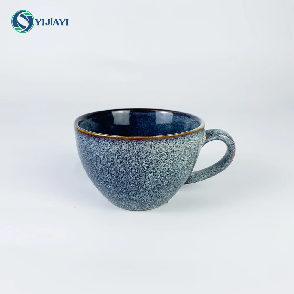 custom ceramic mug cup 12 18 24 piece  Stone Color Glazed Stoneware Ceramic Dinnerware soup bowl dinner sets