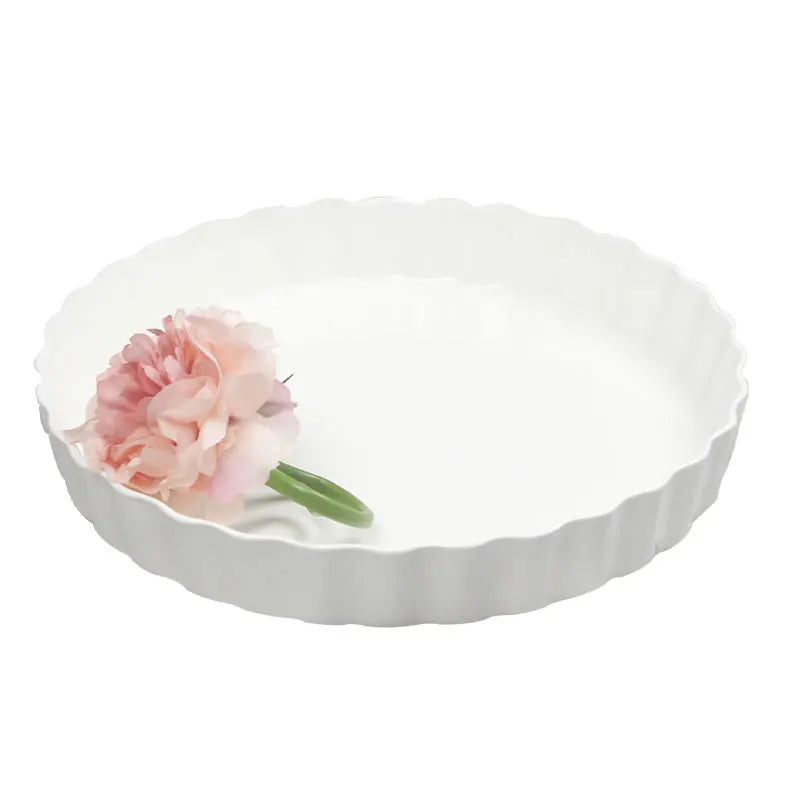 Modern Bulk Stock White Ceramic Tableware Classic Plant Design Sustainable No Logo Plates Bowls Saucers Sold Ton Kitchen Use