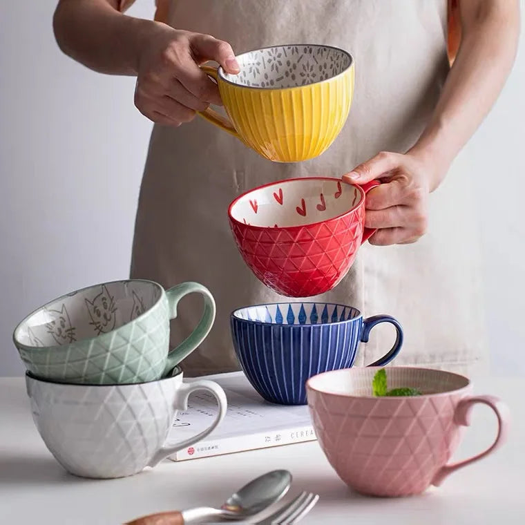 2021 Nordic Pottery Ceramic Cup Hot Sale Ceramic Coffee Cup Ceramic Mugs Wholesale porcelain cups