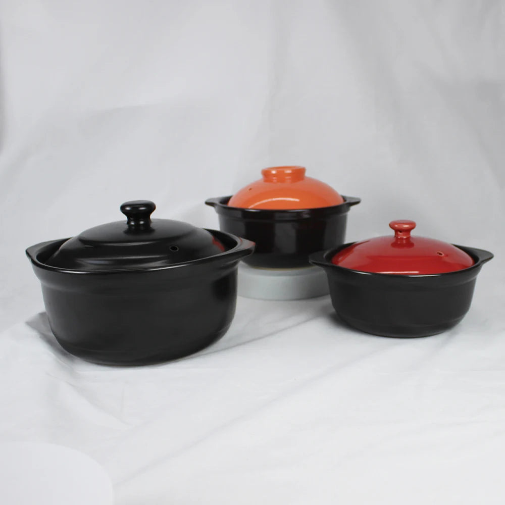 Manufacturer Wholesales Round Shape Black Stone Bowl Korean Style Cooking Ware For Home And Dining Hall Use