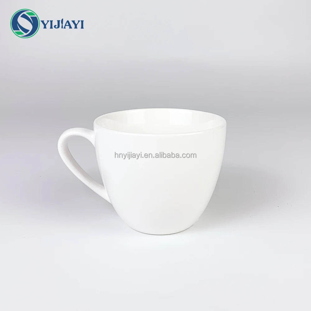 JIUWang wholesale coffee tea cup set with drawer custom logo plain white ceramic porcelain cappuccino packing gift box