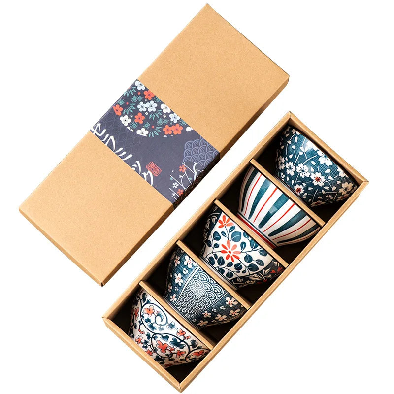 hot selling Japanese style ceramic bowl 4.5inch with gift box packaging