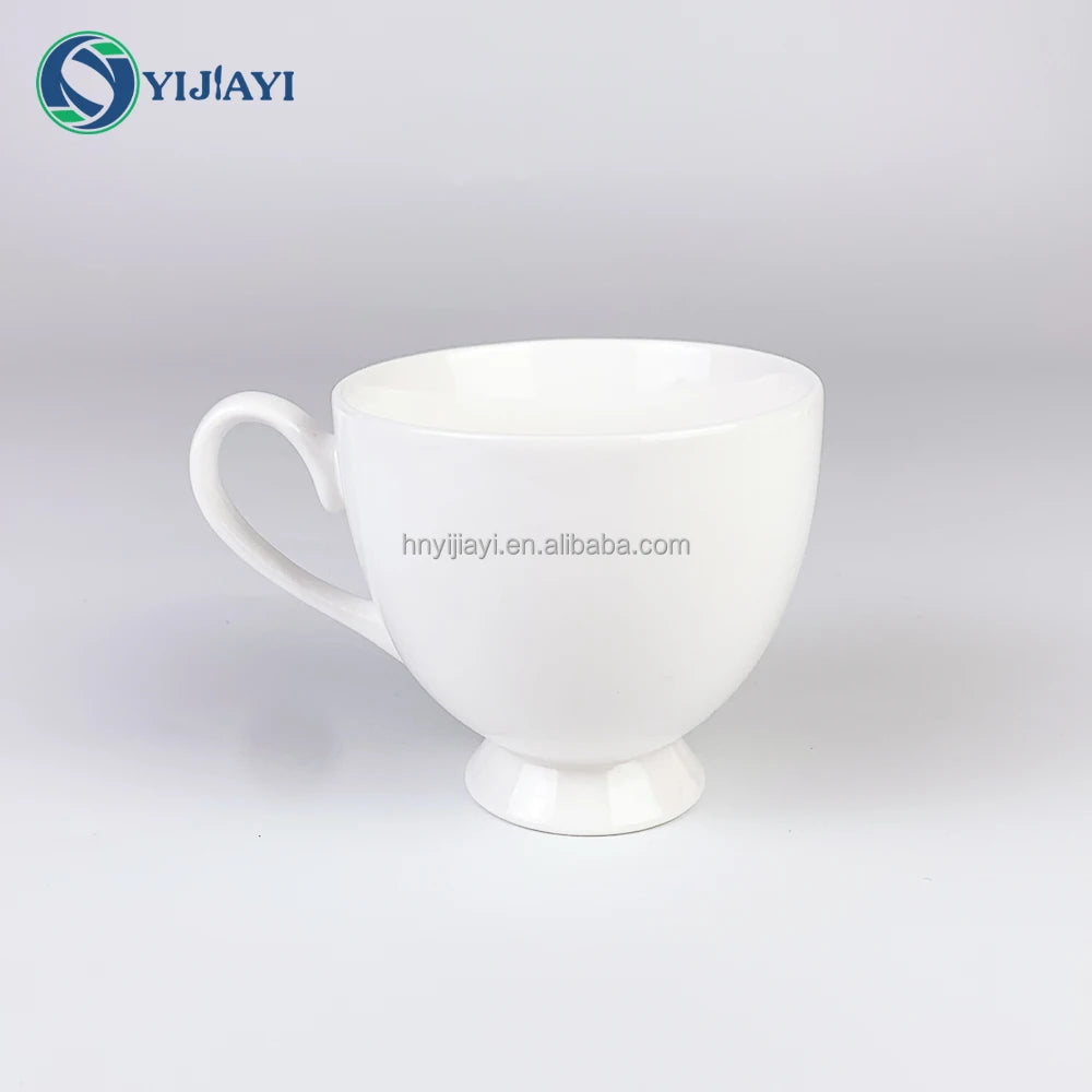 JiuWang wholesale coffee tea cup set with drawer custom logo plain white ceramic porcelain cappuccino packing gift box