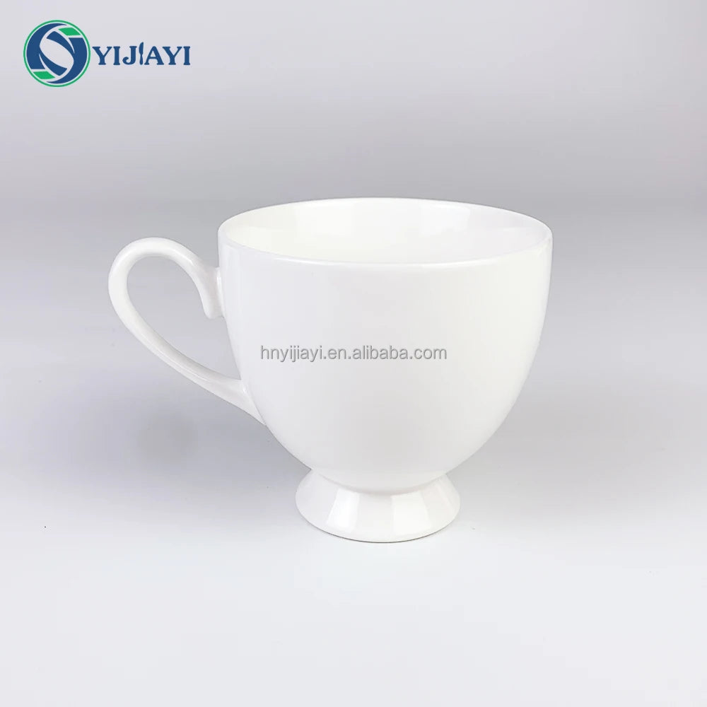 JW wholesale coffee tea cup set   with drawer custom logo plain white ceramic porcelain cappuccino packing gift box