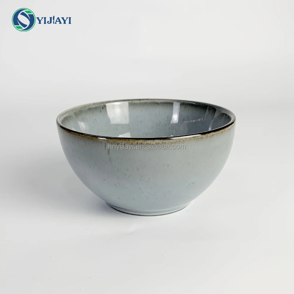 JIUWANG wholesale custom ceramic  Glazed Stoneware Ceramic Dinnerware soup bowl dinner sets soup bowl and saucer porcelain