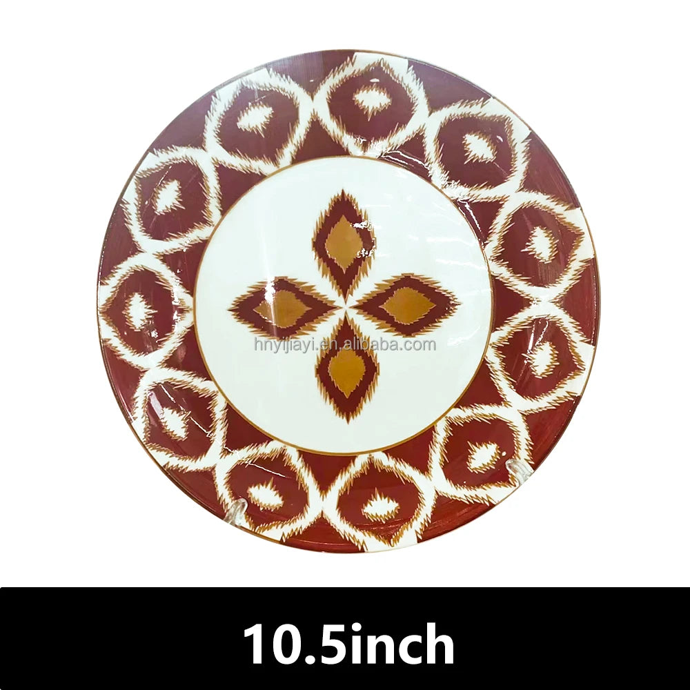 JIUWANG 12inch 10inch 8inch bone china dinner plates