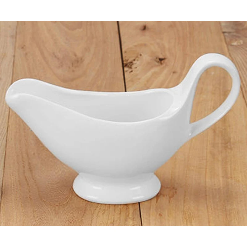 Ceramic dipping cup ceramic juice bucket creamer gravy boat ceramic sauce boat with saucer