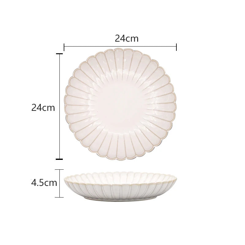 High Quality Ceramic Tableware Set Modern Creative Porcelain Soup Bowl Plate For Household Restaurant