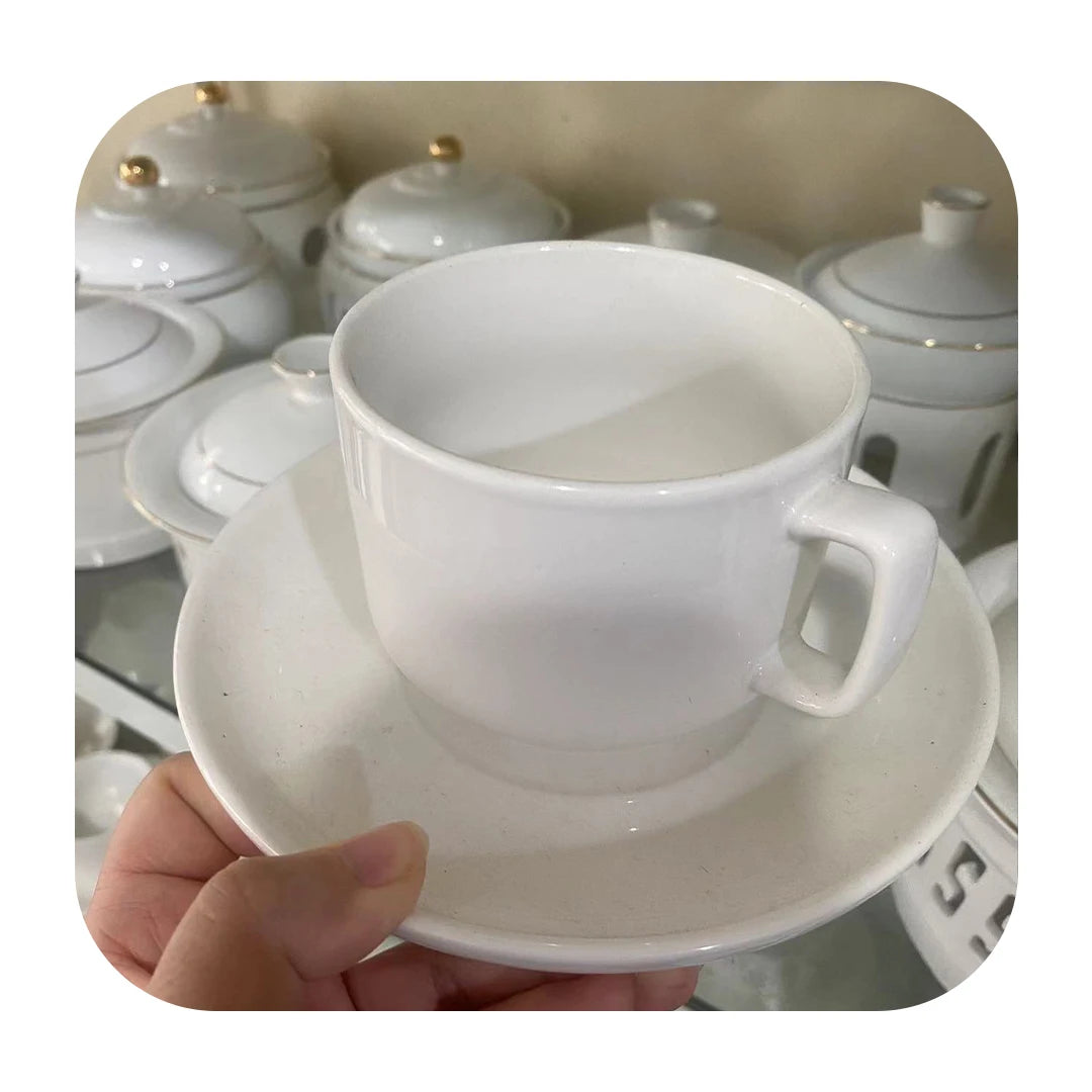 JIUWANG  chaozhou Porcelain Dinner Plate and Bowl Coffee Cup Set Kitchen Coffee mugs sets