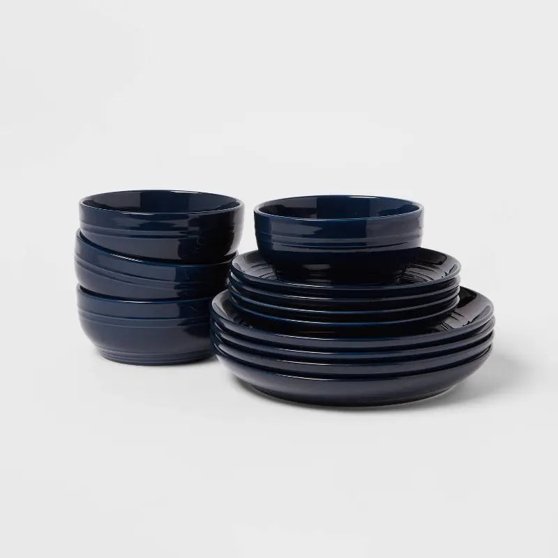 Nordic 12pc Stoneware Dinnerware Set