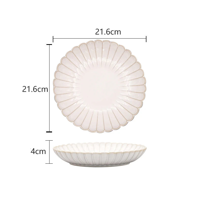 High Quality Ceramic Tableware Set Modern Creative Porcelain Soup Bowl Plate For Household Restaurant