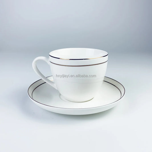 JIUWANG wholesale coffee tea cupS sets with drawer custom logo plain white ceramic porcelain cappuccino packing gift boxs