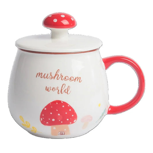 Creative 3D hand-painted three-dimensional mushroom  ceramic coffee tea cup