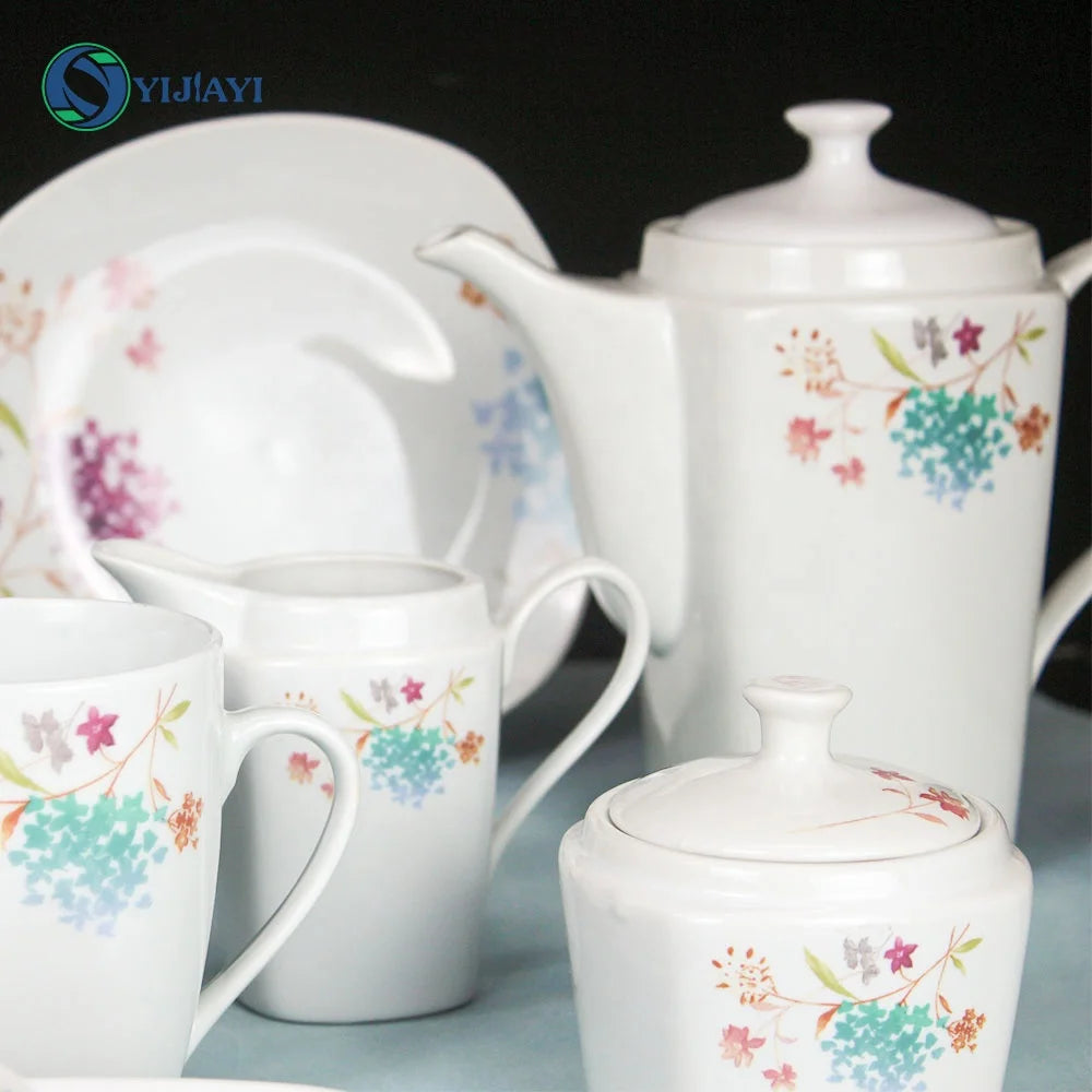 JIUWANG Wholesale Cheap Ceramic Round Customize Wedding Mug Bone China Tea Pakistan bon china dinner set 72 pcs