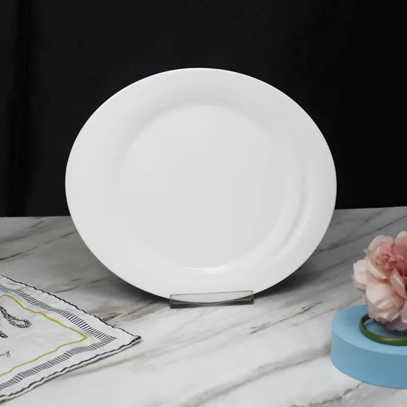 Hot Sale Nordic Kitchenware Ceramic Dinner Plates Cheap Bulk Flat,White Porcelain Wedding Dishes & Plates