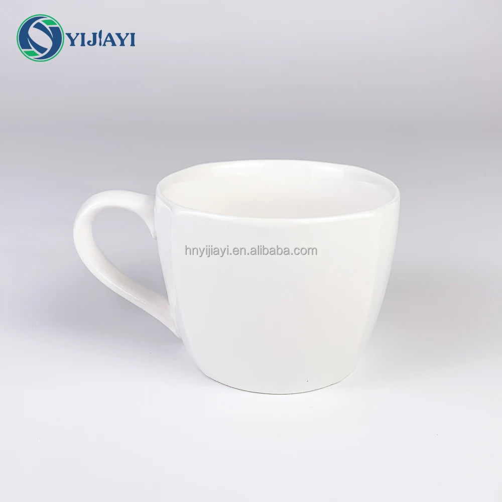 wholesale coffee tea cup set packing gift box  with drawer custom logo plain white ceramic porcelain cappuccino espresso