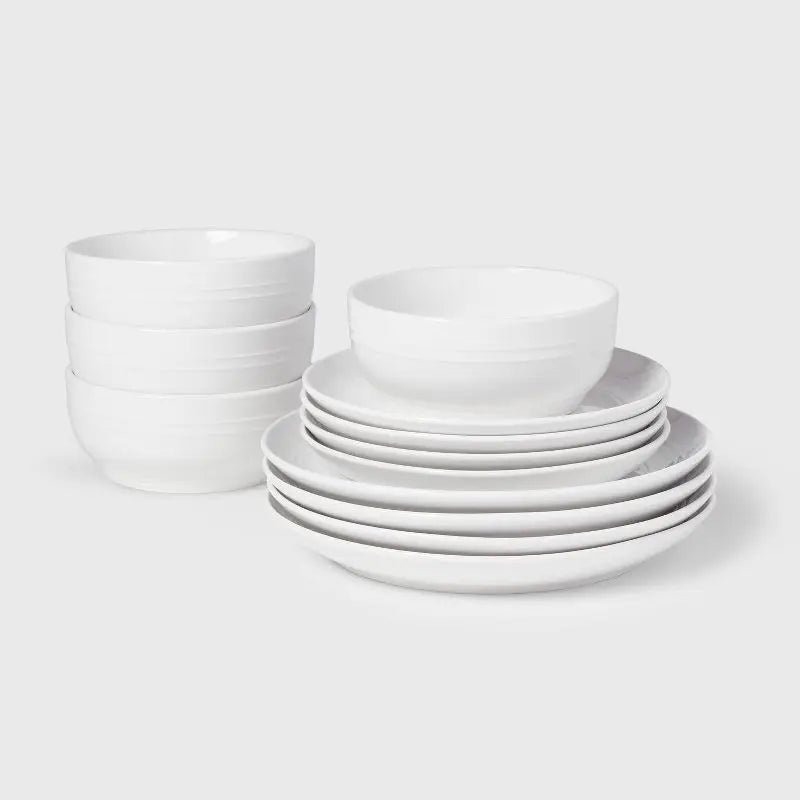 Nordic 12pc Stoneware Dinnerware Set