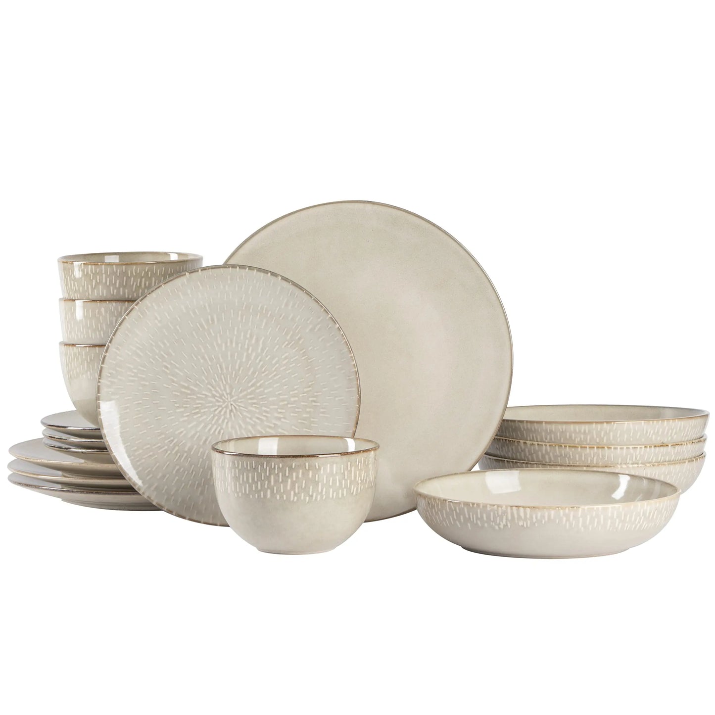 JIUWANG Nordic 12pc Stoneware Dinnerware Set