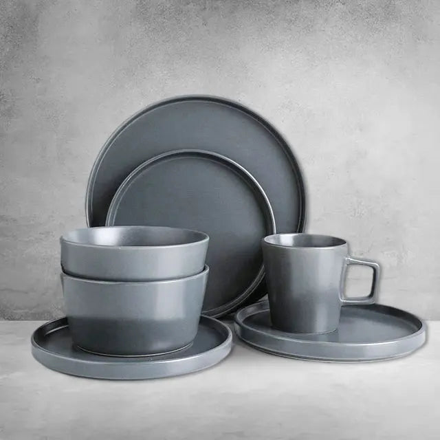 High quality embossed ceramic dinnerware reactive glazed liner embossed dinner set porcelain tableware with emboss