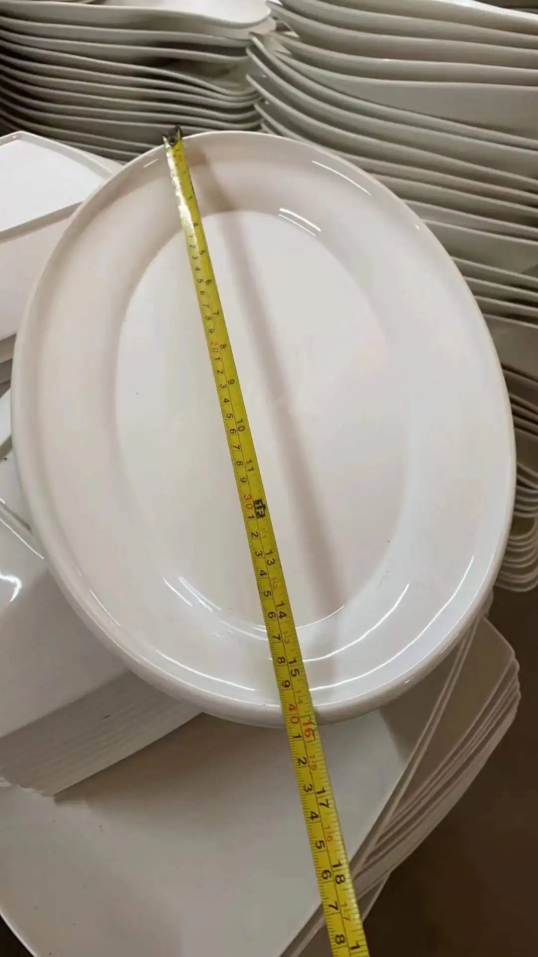 Factory Bulk Sell Stocked White Ceramic Porcelain Plain White Plate Sell By Ton Ceramic Plate full dinner service geschirrset