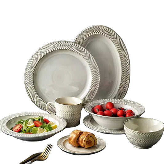 Factory Price Luxury Elegant Kitchen Tableware Multiple Sizes Pure White Simple French Dish for House Hotel Wedding