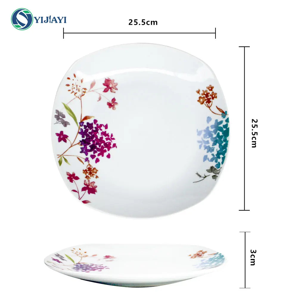 JIUWANG Wholesale Cheap Ceramic Round Customize Wedding Mug Bone China Tea Pakistan Dinnerware Set dinner set 72 pcs