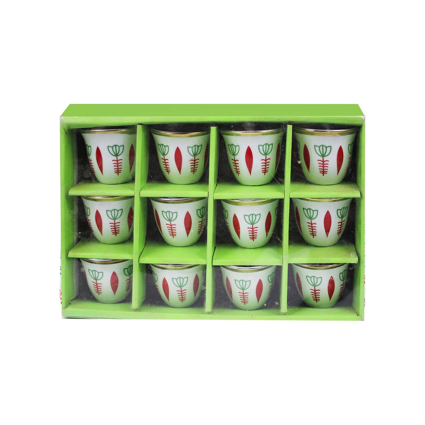 jiuwang factory ceramic cawa cups customizes 12-Piece Arabic Cup Set For Coffee And Tea Serves