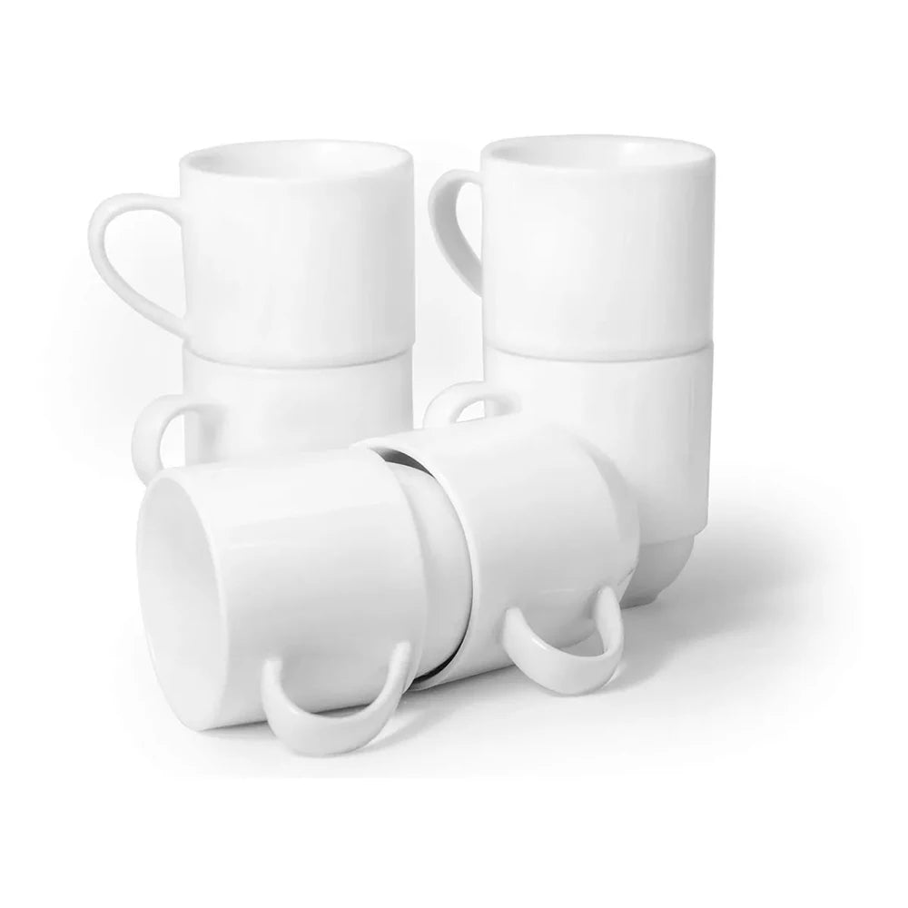 JIUWANG wholesale coffee tea cupS sets with drawer custom logo plain white ceramic porcelain mug with double walls