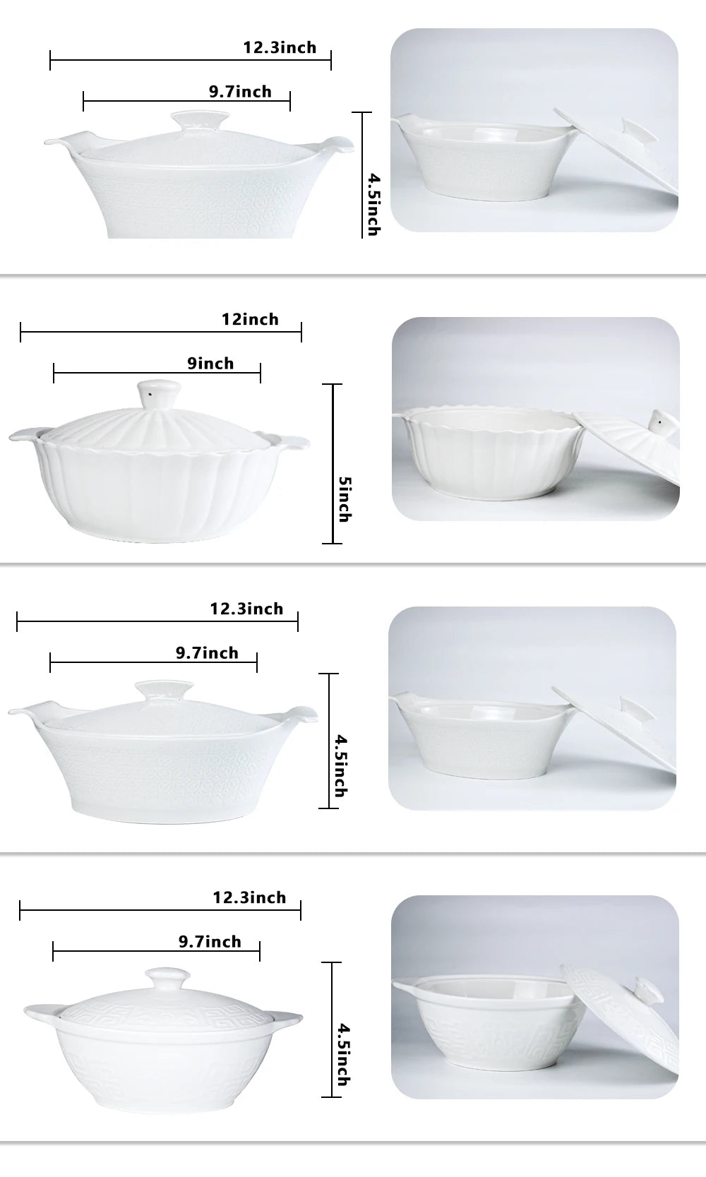 JIUWANG High quality non stick large square round bakeware ceramic cake baking dish