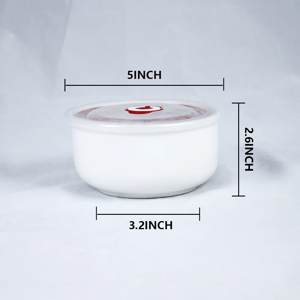 JIUWANG China Factory Price Ceramic Fresh Seal Bowl With Lid For Preservation