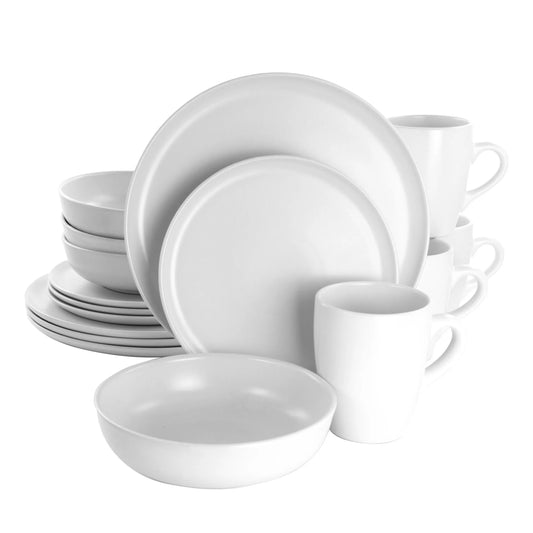 JIUWANG  customized ceramic tableware factory Stock round  plate bowl mug dishes 3pcs super white dinner set