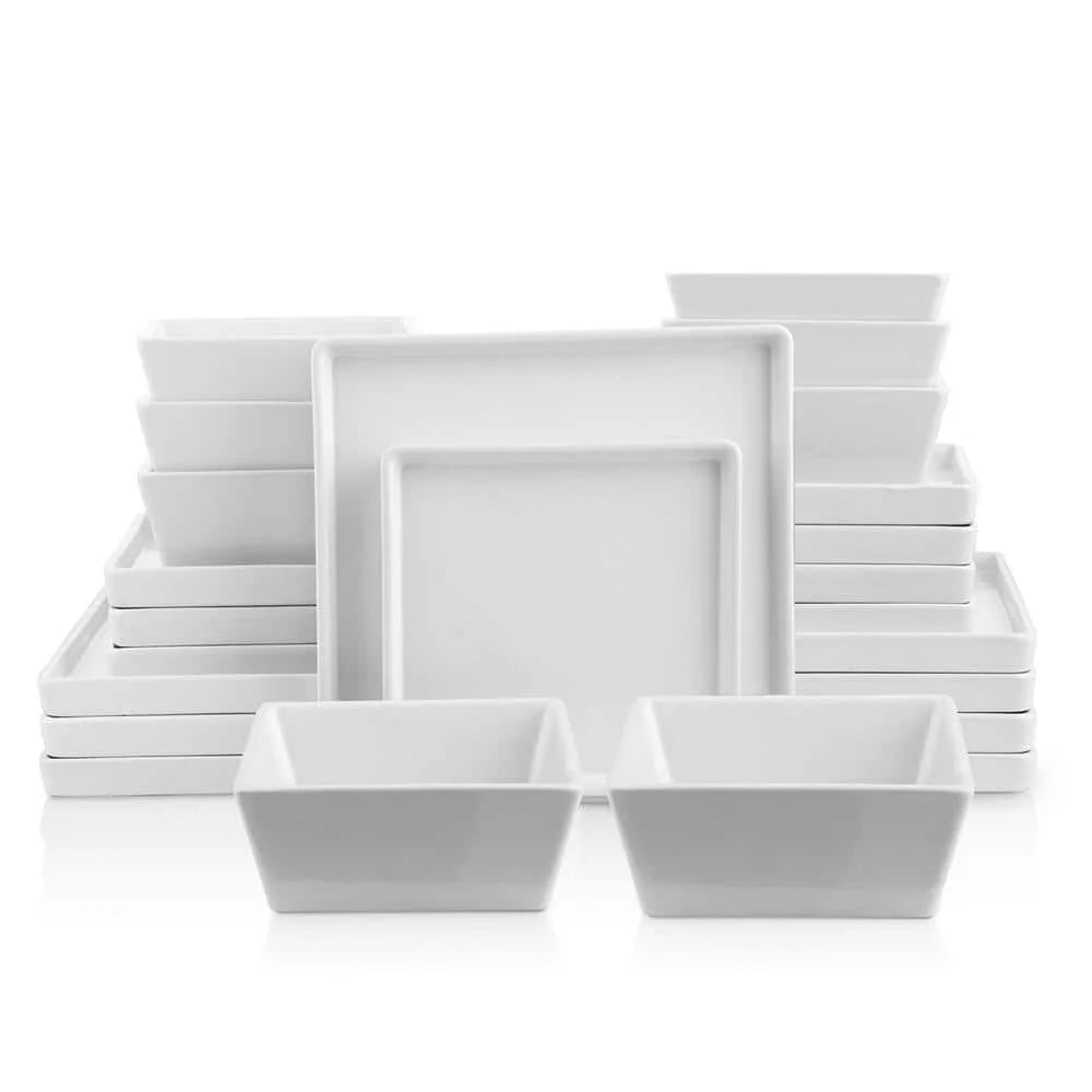 White rectangular ceramic bakeware sets High temperature resistance and no deformation porcelain Square baking dish