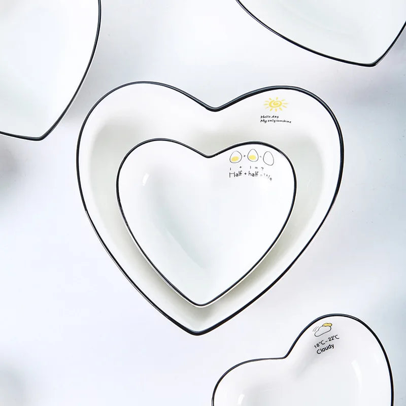 NORDIC porcelain heart shaped dish