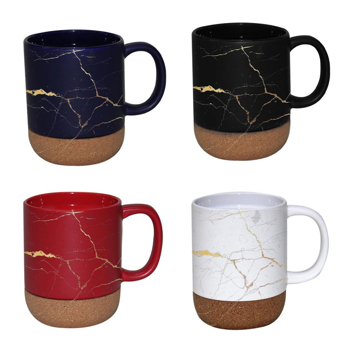 JIUWANG 13oz sublimation ceramic coffee mugs with corked removable bottom